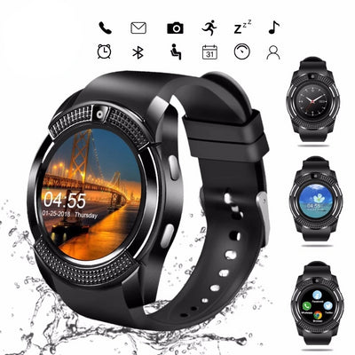 Smart Watch Bluetooth Smartwatch Touch Screen Wrist Watch with Camera/SIM Card Slot, Waterproof