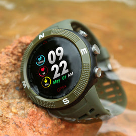 Outdoor GPS Positioning Sports Smart watch IP68 waterproof compass watch Call Message Reminder Heart Rate