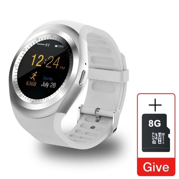 Smart Watch Round Bluetooth SIM Card SmartWatch Remote Camera Controls ...